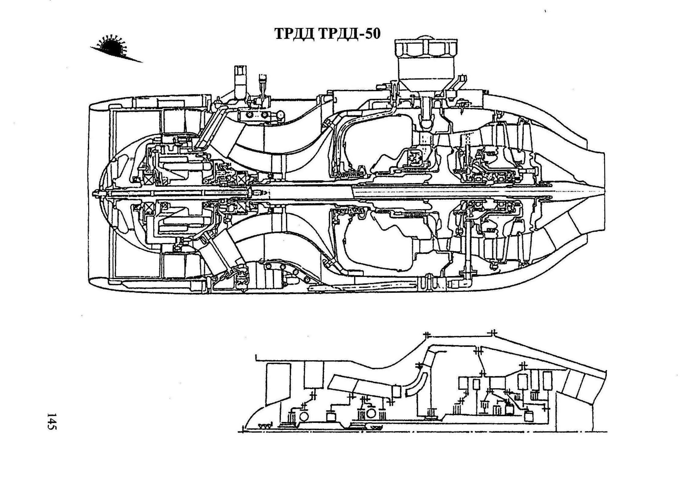 Турбореактивный двигатель чертеж