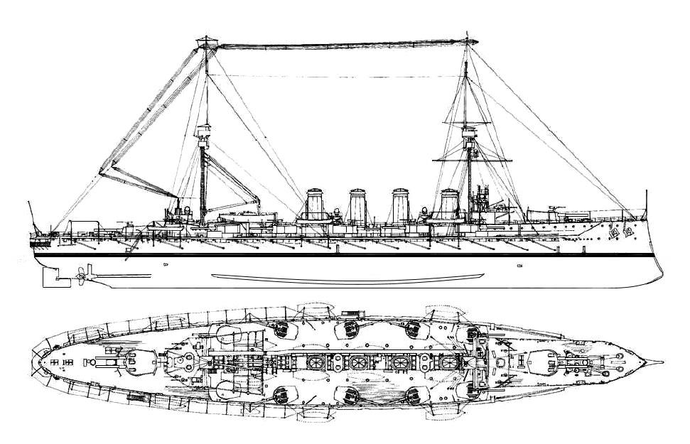 Броненосный крейсер якумо чертежи