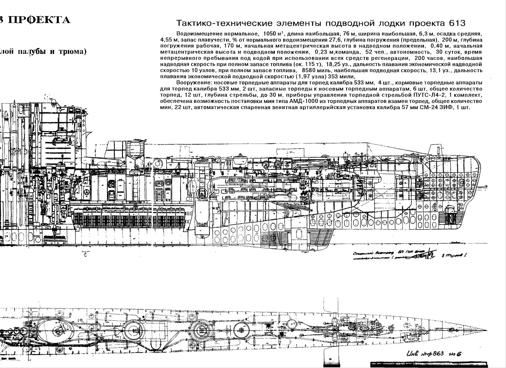 Проект 636 чертеж